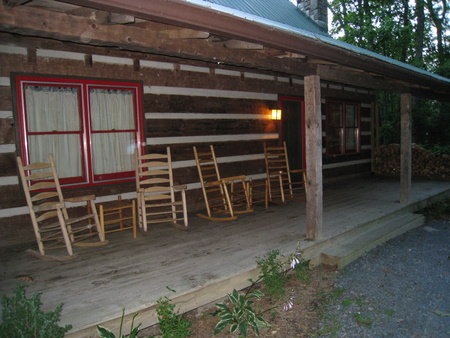 Cabin front porch